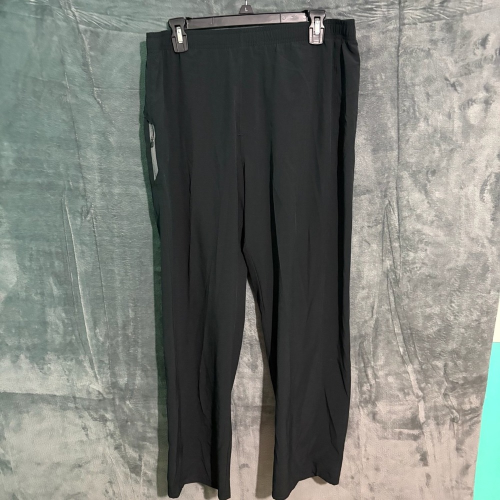 PrAna Pants Womens Large Black Track Pants Zip Pockets OutDoor Hiking Sports